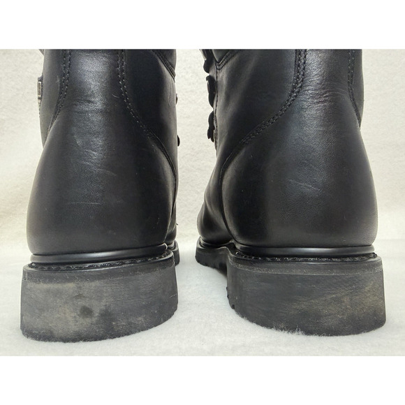 Harley Davidson Dipstick Men\'s Black Leather Motorcycle Riding Boots Size 10.5 main image 10